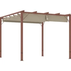 Best ROOTZ 3X3 M Garden Pergola - Terrasse baldakin - gårdhaveafdækning - UPF30+ solbeskyttelse - aluminiumsramme - 299x296x232 cm Buer, Spalier, Lysthuse Uden Tag
