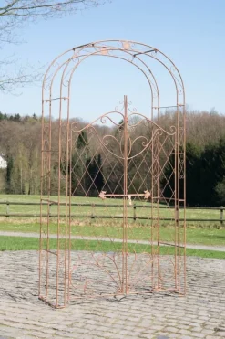 Discount Rose Arch med hegn - klatreplantestøtte - jernholdbarhed, havedekorationsport Buer, Spalier, Lysthuse Uden Tag