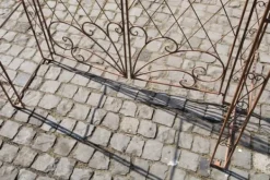 Discount Rose Arch med hegn - klatreplantestøtte - jernholdbarhed, havedekorationsport Buer, Spalier, Lysthuse Uden Tag