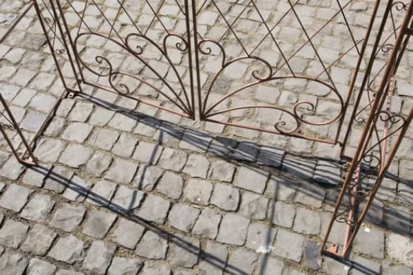 Discount Rose Arch med hegn - klatreplantestøtte - jernholdbarhed, havedekorationsport Buer, Spalier, Lysthuse Uden Tag