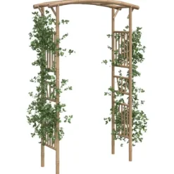Buer, Spalier, Lysthuse Uden Tag^Rosenbue i bambus - Stabil konstruktion | Størrelse: 118x40x187 cm