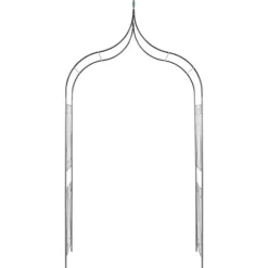 Discount Rosenbue med spydspidsdesign - Havebue i mørkegrøn | Størrelse: 129x283 cm Buer, Spalier, Lysthuse Uden Tag