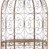 Hot Rosie Antique Brown Metal Half Gazebo with Built-in Bench - Garden Trellis for Climbing Plants, 178cm Buer, Spalier, Lysthuse Uden Tag