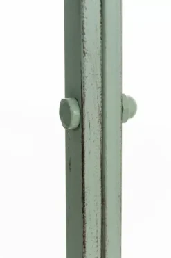 Buer, Spalier, Lysthuse Uden Tag^Rosie Half Gazebo with Bench, Antique Green Metal Trellis for Climbing Plants, 178cm Height