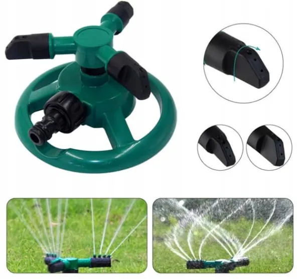 Clearance ROTARY AUTOMATIC 360 GARDEN TRE-ARMET SPRINKLER Vanding