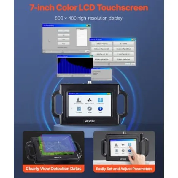 Discount Rørvandslækagedetektor, 278x163x40 mm, LCD-touchskærm, detektionsværktøj Lækagedetektorer