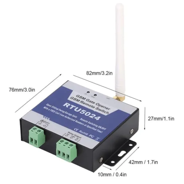 Sale RTU5024 Opgrader GSM Portåbner Relæ Afbryder Trådløs Fjernbetjening Døråbner DC 9-36V Skure, Garager & Carports
