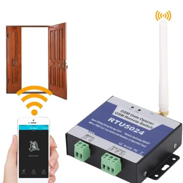 Sale RTU5024 Opgrader GSM Portåbner Relæ Afbryder Trådløs Fjernbetjening Døråbner DC 9-36V Skure, Garager & Carports