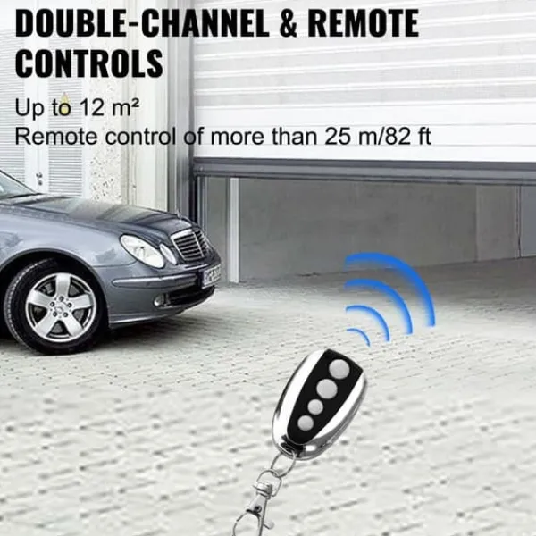 Rulleportåbner 1000N - Komplet 120W sæt med fjernbetjening til garage. Elektrisk 800N, ideel til automatiske skydeporte. Skure, Garager & Carports