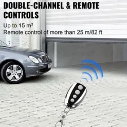 Clearance Rulleportåbner 1000N til garage, komplet med 150W fjernbetjening og automatiske skydeportesæt. Effektiv og brugervenlig løsning. Skure, Garager & Carports