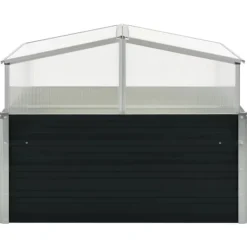 Drivhus^Rummeligt drivhus i galvaniseret stål - Havedrivhus | Farve: Antracitgrå | Størrelse: 100x100x77 cm
