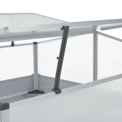 Best Rummeligt drivhus i galvaniseret stål - Beskyt planter | Størrelse: 100x100x85 cm | Farve: Grå Drivhus