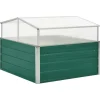 Drivhus^Rummeligt drivhus i galvaniseret stål - Plantebeskyttelse | Størrelse: 100x100x77 cm | Farve: Grøn