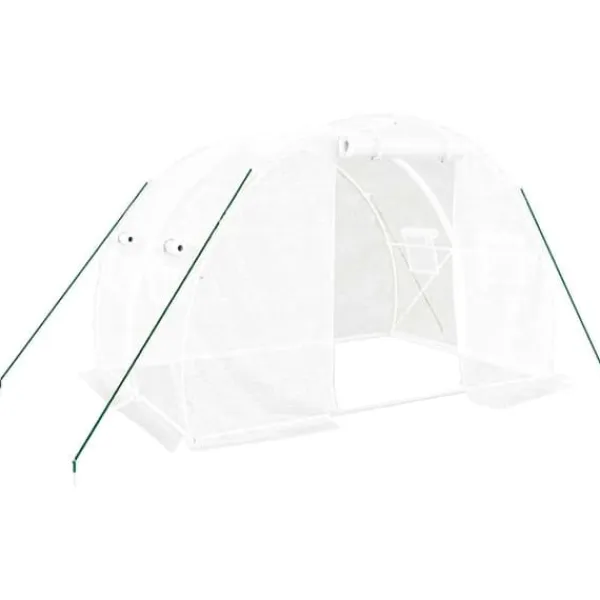 Sale Rummeligt drivhus med stålstel - 6 m² | Farve: Hvid | Størrelse: 3x2x2 m Drivhus