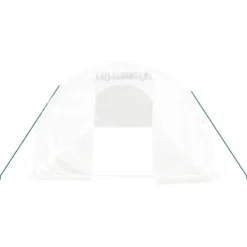 Drivhus^Rummeligt drivhus med stålstel - Beskyt dine planter | Størrelse: 24 m² | 8x3x2 m | Farve: Hvid
