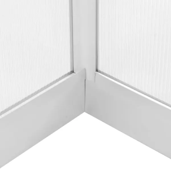 Drivhus^Rummeligt drivhus 302x190x195 cm - Dobbeltvæggede paneler | Farve: Aluminium | Størrelse: 11,19 m³