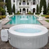Sale Rund oppustelig jacuzzi – Ø216 cm – 6 personer – 140 luftdyser – inklusive tilbehør – med vandblødgøringsanlæg og timerfunktion Spa & Udendørsbad