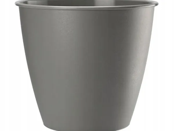 Outlet Rund plastik urtepotte Azalea grå 15x13,9cm Krukker & Plantebeholdere