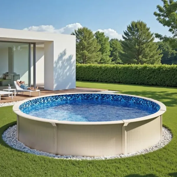 New Rund Pool Liner 33ft, Unibead Style Pool Liner, 52in væghøjde Pool- & Spatilbehør