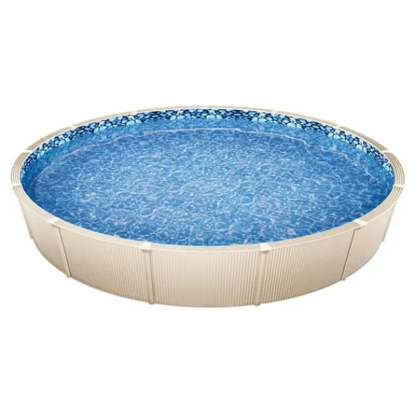 New Rund Pool Liner 33ft, Unibead Style Pool Liner, 52in væghøjde Pool- & Spatilbehør