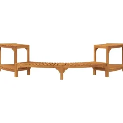 Spa & Udendørsbad^Rund udendørs spabad omkreds i solid akacietræ | Størrelse: 272 x 120 x 55.5 cm | Farve: Brun