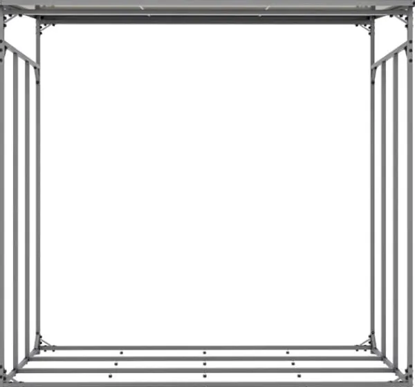 Clearance Ruston Aluminum XXL Firewood Shed with Cover - Anthracite, 185x185x70cm Tilbehør Til Brændeovne & Pejse