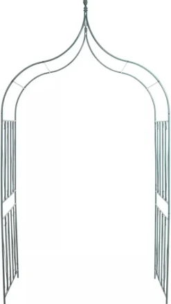 Online 60s Green Metal Rose Arch for Climbing Plants - Durable Powder Coated Garden Arbor (141x60x266 cm, 8kg) Buer, Spalier, Lysthuse Uden Tag