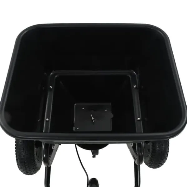 Haveværktøj^Saltspreder/strøtrækvogn 45 L - Robust PVC og stål | Størrelse: 125x74x79 cm