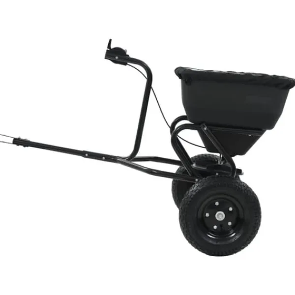 Haveværktøj^Saltspreder/strøtrækvogn 45 L - Robust PVC og stål | Størrelse: 125x74x79 cm