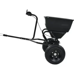 Haveværktøj^Saltspreder/strøtrækvogn 45 L - Robust PVC og stål | Størrelse: 125x74x79 cm