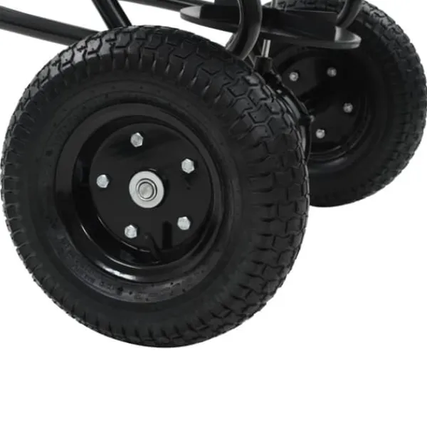 Haveværktøj^Saltspreder/strøtrækvogn 45 L - Robust PVC og stål | Størrelse: 125x74x79 cm