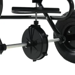Haveværktøj^Saltspreder/strøtrækvogn 45 L - Robust PVC og stål | Størrelse: 125x74x79 cm