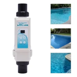 Discount Saltvandsklorinator - Pool klorgenerator - 8 g/h klorproduktion - Elektrolytisk desinfektion - Saltvandsystem Pool- & Spatilbehør