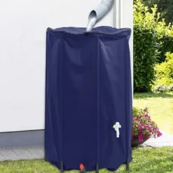 Best Sammenfoldelig vandtank med hane - Regnvandsbeholder 500 L | Materiale: PVC Regntønder