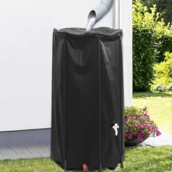 Sammenfoldelig vandtank med hane - PVC 250 l | Farve: Grøn | Størrelse: Foldbar Regntønder
