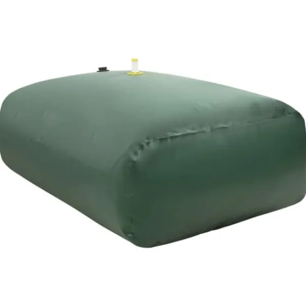 New Sammenfoldelig vandtank med hane - 2100 l PVC | Farve: Grøn | Størrelse: 2100 l Regntønder