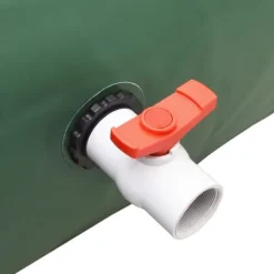 New Sammenfoldelig vandtank med hane - 2100 l PVC | Farve: Grøn | Størrelse: 2100 l Regntønder