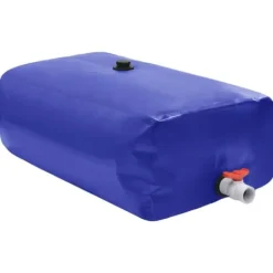 New Sammenfoldelig vandtank med hane 1500L - PVC | Farve: Grøn | Størrelse: 1500 liter Regntønder