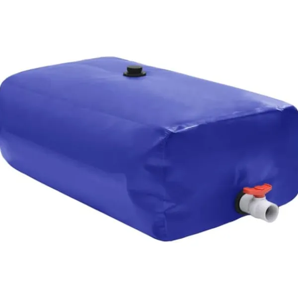 New Sammenfoldelig vandtank med hane 1500L - PVC | Farve: Grøn | Størrelse: 1500 liter Regntønder
