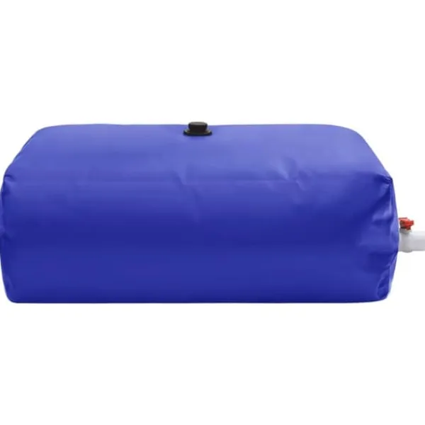 New Sammenfoldelig vandtank med hane 1500L - PVC | Farve: Grøn | Størrelse: 1500 liter Regntønder