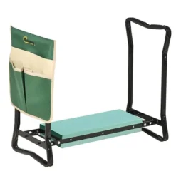 Discount Sammenklappelig havebænk/knæstøtte 2-i-1 med værktøjstaske, EVA-skum, 58×28×49 cm Støtte Med Hjul, Sæder & Knæbeskyttelse Til Havepleje