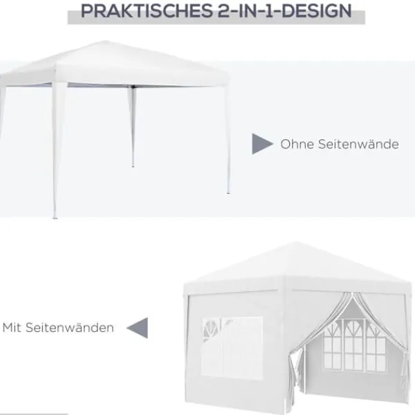 Best Sammenklappelig pavillon, 295x295x258 cm, hvid Telte & Lysthuse