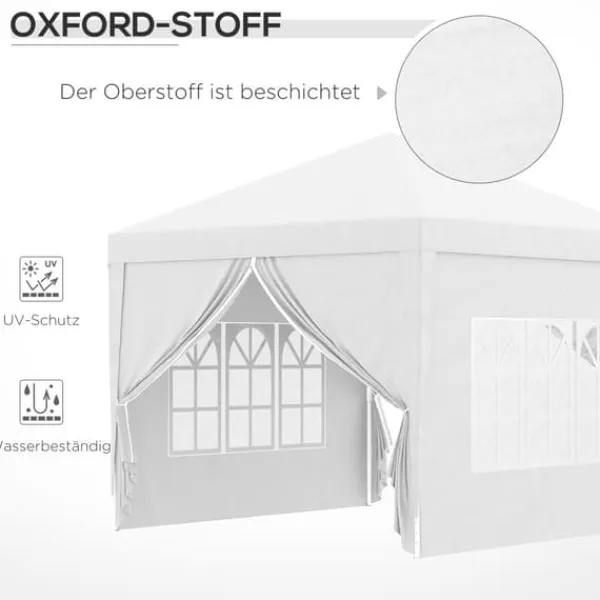 Best Sammenklappelig pavillon, 295x295x258 cm, hvid Telte & Lysthuse