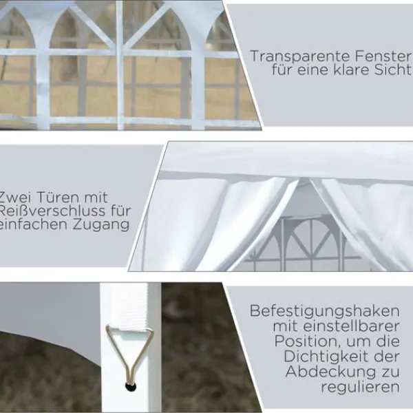 Best Sammenklappelig pavillon, 295x295x258 cm, hvid Telte & Lysthuse
