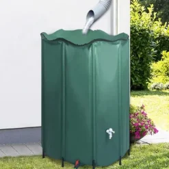New Sammenklappelig regnvandsbeholder med hane - 1350 l | Farve: PVC | Størrelse: Foldsammen Regntønder