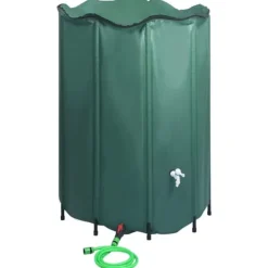 New Sammenklappelig regnvandsbeholder med hane - 1350 l | Farve: PVC | Størrelse: Foldsammen Regntønder