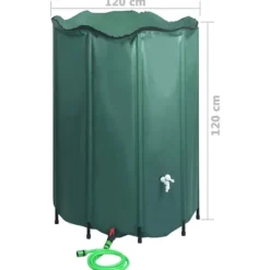 Discount Sammenklappelig regnvandsbeholder med hane 1350 l - Regnvandsbeholder - Regnvandsbeholdere - Home & Living Regntønder