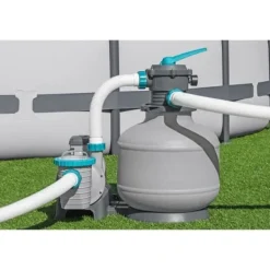 Discount Sandfilter / filtreringspump för simbassänger upp till 66 m3 - - 11 355 L/h - Med förfilter Pool- & Spatilbehør