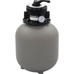 Pool- & Spatilbehør^Sandfilter til pool med multiventil - 4 indstillinger | Farve: Grå | Størrelse: 350 mm