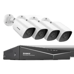 Discount SANNCE 8CH DVR Kit, 1080P Høj Opløsning, Nattesyn Op til 30m,8CH 4PCS DVR Kit-a, 1T Sikkerhedsmonitorer & Videokameraer